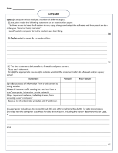 Computer Exam Paper: Ethics, Firewalls, & Data Transmission