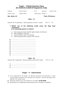 Target 4 Model Question Paper for Operating Systems