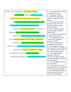Romeo and Juliet Prologue Analysis