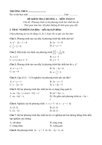 Examen Matem&aacute;ticas 9&ordm;: Ecuaciones y Sistemas Lineales