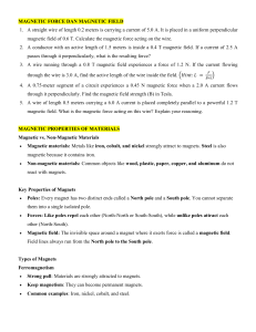 Magnetic Force and Field Problems