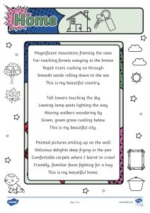 Home Poem Worksheet for Elementary Students