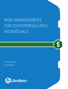 Risk Management for Enterprises and Individuals Textbook