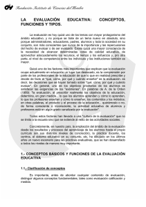 Evaluaci&oacute;n Educativa: Conceptos, Funciones y Tipos