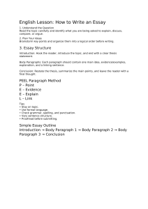 How to Write an Essay: English Lesson Guide