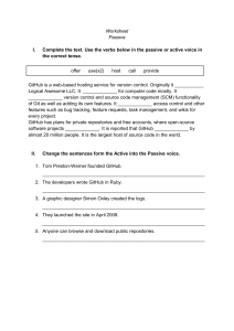 Passive Voice Worksheet: GitHub Grammar Exercises