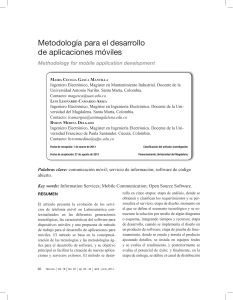 Metodolog&iacute;a para desarrollo de aplicaciones m&oacute;viles