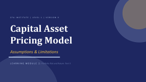 Capital Asset Pricing Model: Assumptions & Limitations