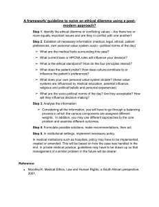 Postmodern Ethical Dilemma Framework