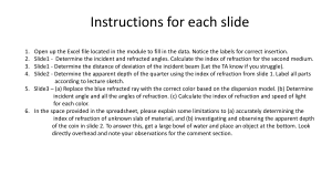 Physics Lab Instructions: Refraction & Dispersion Experiments