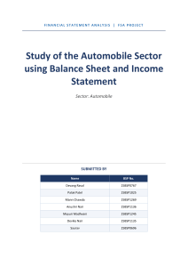 Automobile Sector Financial Analysis: Balance Sheet & Income Statement Study