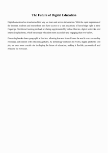 The Future of Digital Education