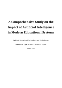 AI Impact on Modern Education: Comprehensive Study