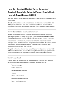 Contact Costco Travel Customer Service: Phone, Email, Chat