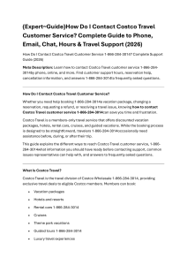 How to Contact Costco Travel Customer Service (2026)