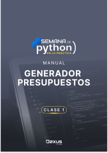 Manual Generador de Presupuestos Python