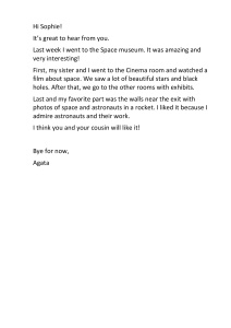Letter About a Space Museum Visit