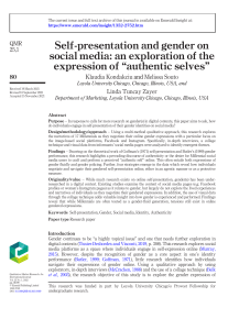Self-Presentation and Gender on Social Media: Authentic Selves