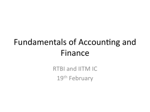 Fundamentals of Accounting and Finance