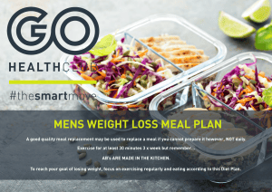 Men's Weight Loss Meal Plan - GO Health Club