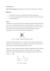 Experiment: Turns Ratio of Single-Phase Transformer