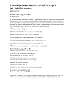 Cambridge Lower Secondary English Stage 8 Unit 1 Assessment