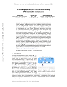 Learning Quadruped Locomotion with Differentiable Simulation