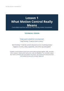 Motion Control Fundamentals: Lesson 1
