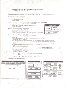 Mattson Genesis FT-IR Operating Instructions