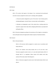 Seismic Design for Concrete Structures - Section 418