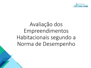 Avalia&ccedil;&atilde;o de Empreendimentos Habitacionais - Norma de Desempenho