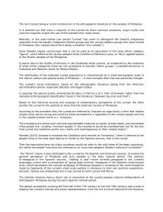 Lumad in Early Colonial Mindanao: Ethnohistory and Colonial Interactions