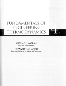 Fundamentals of Engineering Thermodynamics Textbook