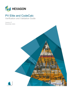 PV Elite CodeCalc Verification Validation Guide v27