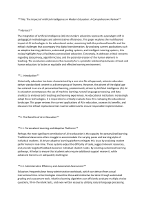 AI in Education: Benefits, Challenges, and Ethical Considerations