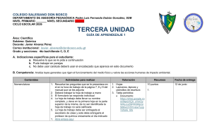 Gu&iacute;a de Aprendizaje de Qu&iacute;mica - 4to Bachillerato