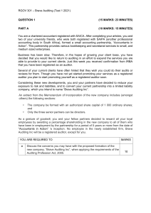 RGOV 301 Brave Auditing Test 1 2021 Exam Questions