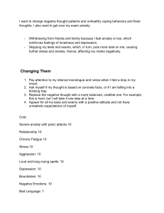 Managing Exam Anxiety: Strategies to Change Negative Thoughts