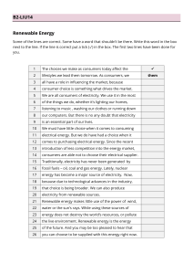 Renewable Energy Grammar Exercise B2