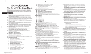 ComptiaA+ CramSheet