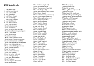 1000 Deutsche Substantive mit indonesischer &Uuml;bersetzung