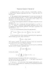 Numerical Analysis Tutorial 12