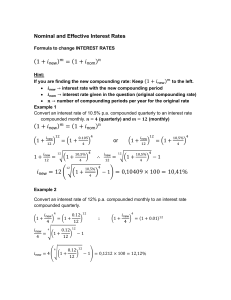 Nominal and Effective Interest Rates