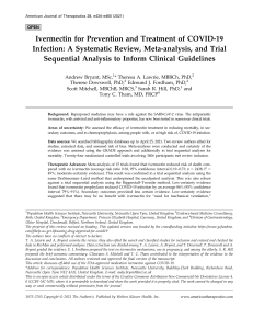 Ivermectin for COVID-19: Systematic Review & Meta-analysis