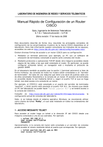 Manual R&aacute;pido de Configuraci&oacute;n de Router CISCO