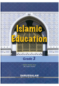 Islamic Education Grade 3 Textbook by Darussalam