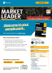 Market Leader Business English Course Sample Pack