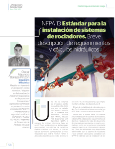 NFPA 13: Requisitos y c&aacute;lculos hidr&aacute;ulicos para sistemas de rociadores