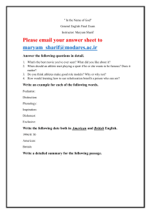 General English Final Exam Questions