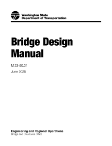 WSDOT Bridge Design Manual M 23-50.24 (June 2025)
